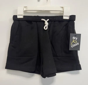 Pantalones Cortos de Vellón Cintura Cordón Negros para Niñas Talla M (8) - Clase de Arte - Imagen 1 de 6