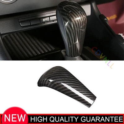 For BMW 1 Series E81 2007-2011 Carbon Fiber Middle Console Gear Shift Knob Cover - Image 1 of 4