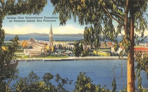 Treasure Island GGIE 1939 Tower of the Sun San Francisco Expo Vintage Postcard - Picture 1 of 1