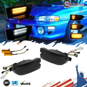 2 luces LED intermitentes DRL de repuesto para Subaru Impreza 1999 2000 2001 negro - Imagen 1 de 12