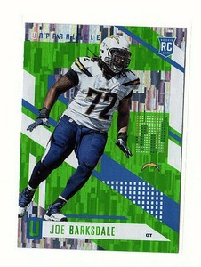 Joe Barksdale RC 2017 Unparalleled Green Wind Chimes Green Los Angeles Chargers