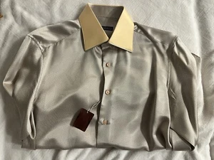 stefano ricci silk shirt men Medium yellow - Picture 1 of 13