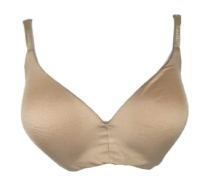Calvin Klein Bra Women Extra Large Tan Nude Padded Wireless Seamless T-Shirt Bra - Picture 1 of 9