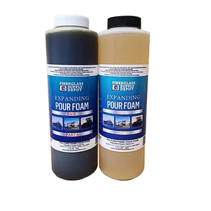 6 Lb. Density Expanding Pour Foam, 2 Part Polyurethane Closed Cell Liquid Foam f - Picture 1 of 6