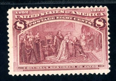 USAstamps Unused FVF US 1893 Columbian Expo Restored to Favor Scott 236 OG MH - Image 1 of 2