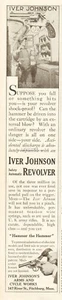 Revólver automático de seguridad Iver Johnson 1911 Express Messenger anuncio impreso - Imagen 1 de 2
