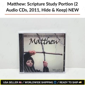 Matthew: Scripture Study Portion (2 Audio CDs, 2011, Hide & Keep) NEW - Foto 1 di 7