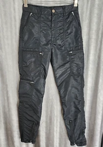 80's Bugle Boys USA Size 14Y-W27/L28 BLK Countdown Breakdance Zipper Pants - Picture 1 of 16