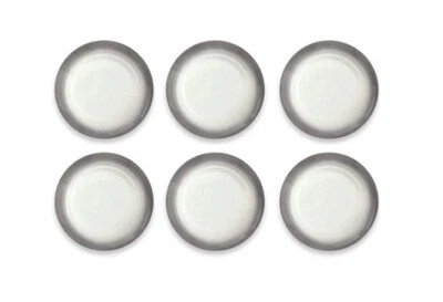 Nuevo TarHong Ombre Rim Speckle Plato de Ensalada Gris 8.3" Melamina Juego de 6 $80 FLB-80 Foto 1 de 2