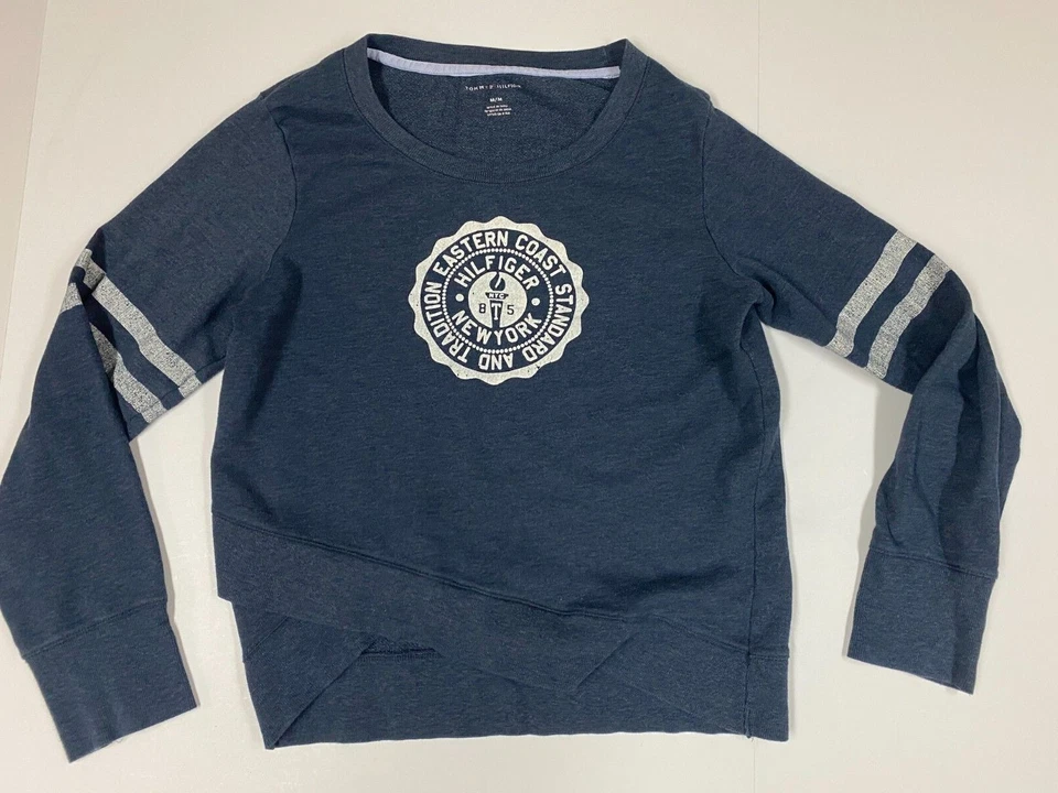 Tommy Hilfiger женщин свитер средний синий Crewneck пуловер Нью-Йорк - Изображение 1 из 4