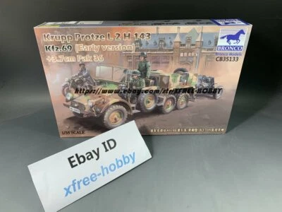 BRONCO CB35133 1/35 Krupp Protze L2H143 Kfz.69 (Early Version) + 3.7cm Pak 36 - Image 1 of 3