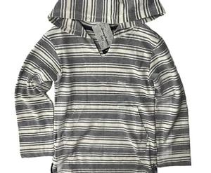 Tommy Bahama Hoodie Baja Sweatshirt Pullover Kids Striped Sz S 5/6 NWT - Picture 1 of 5