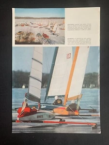 VINTAGE 1958 LAKE GENEVA ICE BOATING PRINT AD! - Picture 1 of 1