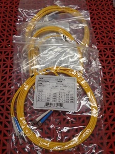 3- Quiktron 810-227-009 Patch Cord Fiber Optic VS 3M ST-ST SM DPX PVC NEW - Picture 1 of 3