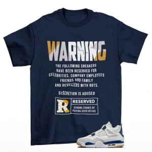 Reserved Sneaker Shirt to Match Jordan 4 Retro SB Navy DR5415-100 - Picture 1 of 2
