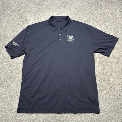 Camisa Polo Nike Dri Fit Manga Corta Bud Bordada Ligera Para Hombres XL Azul Foto 1 de 4