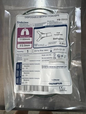Olympus FB-231D Disposable Pulmonary Biopsy Forceps 2mm x 1150mm, Oval Jaws, NEW - Image 1 of 4