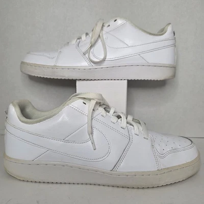 Nike Backboard 2 Men’s Size 10.5 – Triple White Leather Athletic Sneakers - Image 1 of 4
