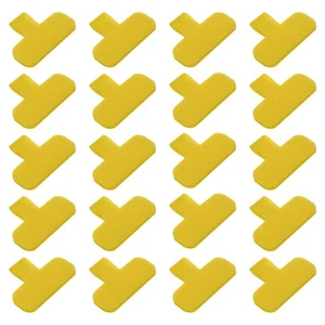 50 Pcs 0.65 x 1.48 Inch Cable Labels Write on Cord Labels Tags Yellow - Afbeelding 1 van 5