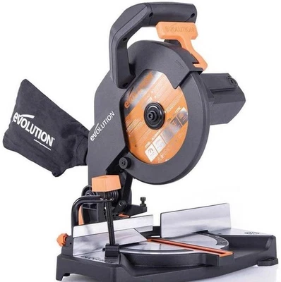 Evolution R210CMS 210mm Compound Mitre Saw With TCT Blade & Dust Bag 240v - Image 1 of 3