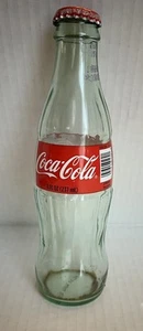 Vintage 2010 Coca-Cola Classic Collector Green Tint Glass Coke Bottle With Cap - Picture 1 of 5