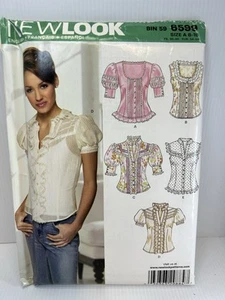 New Look Sewing Pattern 6599 Victorian Style Shirt Blouse 8 - 18 FREE POSTAGE - Picture 1 of 2