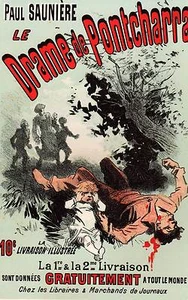 LE DRAME DE PONTCHARRA Affiche lithographie originale de JULES CHERET 1886 - Imagen 1 de 1