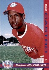 1998 Martinsville Phillies Grandstand 7 Rafael Castro Dominican Republic DR Card