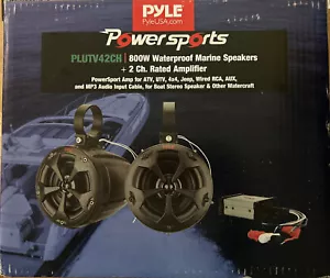 Altavoces todoterreno impermeables Pyle con amplificador - 4" 800W 2 canales grado marino - Imagen 1 de 8