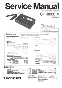 TECHNICS SH-8000 SH 8000 - AUDIO ANALYZER - SERVICE MANUAL IN COLOR - REPAIR - Bild 1 von 1