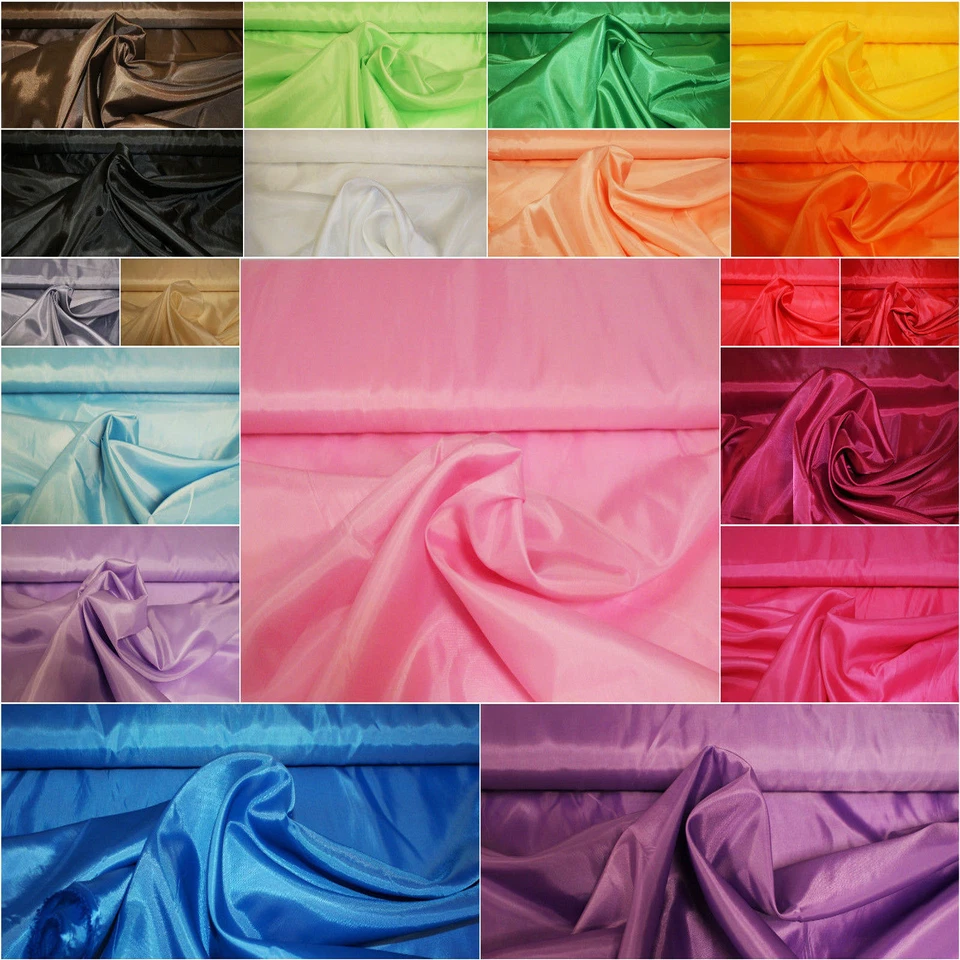 STOFF-KOLLEKTION 50 Meter Futter Stoff Rolle 20 Farben Neu Innenfutter Fahnentuch Kleiderstoff