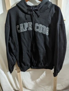 MENS CAPE COD SWEATSHIRT COMPANY BLACK HOODIE SZ XL GUC - Picture 1 of 3