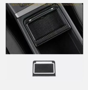2x Carbon Fiber Center Storage Box Cover Sticker Trim For Audi Q5 2018-2024 - Picture 1 of 5