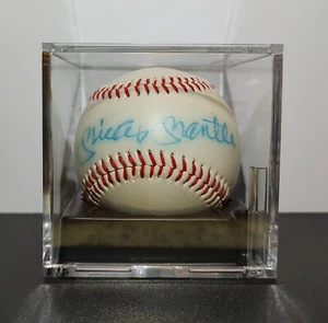 Mickey Mantle / Nelson Briles Autographed Baseball w/ PSA Authenticity & Display - Picture 1 of 8