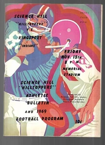 Science Hill (Johnson City) vs. Kingsport (Tennessee) 1969 Fußballprogramm - Bild 1 von 2