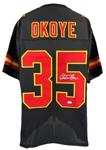 Christian Okoye autographed signed jersey NFL Kansas City Chiefs JSA COA - Picture 1 of 4