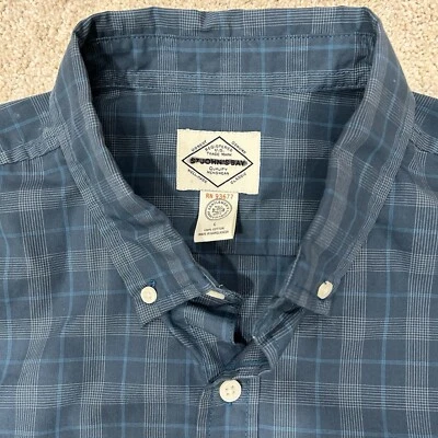 Camisa a cuadros verde algodón grande manga larga St John’s Bay para hombre Foto 1 de 4