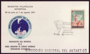 ARGENTINA • 1971 • Postcard • Antarctic Exhibition • National Antarctic Director - Bild 1 von 2