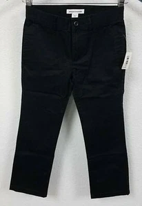 Essentials Boys' Husky Uniform Chino Pant, Black, 6 Husky - Picture 1 of 4