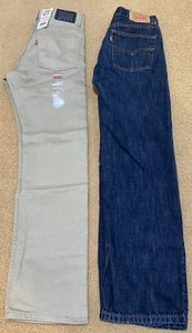 Lot 2 Size 16 Reg 28x28 LEVIS Jeans: 511 Slim Khakis NWT, 514 Straight Leg EUC - Picture 1 of 12