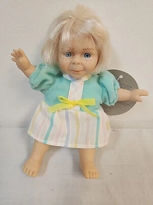 Muñeca Expresión Coleccionable Baby Happy Años 90 De Colección 6.5" OJOS DE CRISTAL AZUL Foto 1 de 4