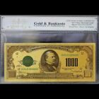 Gold 1928 $1000 One Thousand Dollars Banknote Collectible with Bag & Certificate