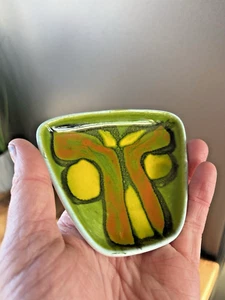 MID CENTURY 60'S POOLE POTTERY ABSTRACT DELPHIS 41 PIN DISH PLATE VINTAGE RETRO - Picture 1 of 7