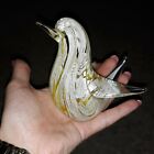 BAROVIER & TOSO Murano Art Glass Zanfirico Ribbon Latticino BIRD Figurine 