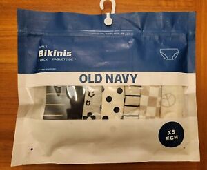 Old Navy Girls XS Ages 5-6  Bikini Underwear Panties BLACK GRAY CREAM #31822