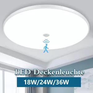 Lámpara de techo LED con sensor de movimiento lámpara de techo lámpara de pasillo luz de escalera - Imagen 1 de 45