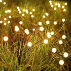 2x 10 LED Solar Powered Garden Stake Lights Firefly LED Walkway Decorative Lamp