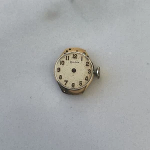 BULOVA wind up Swiss watch movement & dial 17 jewel watch parts auctions S CL - Picture 1 of 5