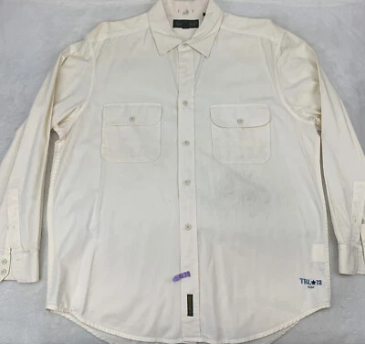 Camisa de vestir informal de manga larga Timberland beige vintage grande para hombre Foto 1 de 4