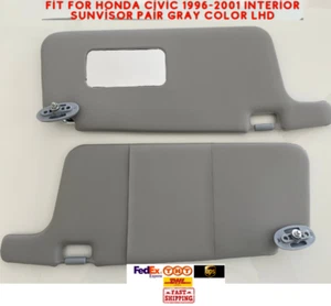 Fit For Honda Civic 1996-2000 Interior Sunvisor Pair Gray Color LHD UPS EXPRESS - Picture 1 of 9